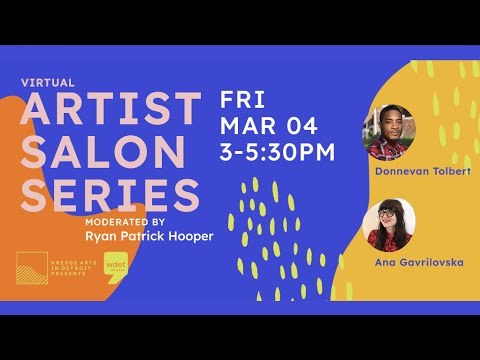 Artist Salon Series: Ana Gavrilovska and Donnevan Tolbert